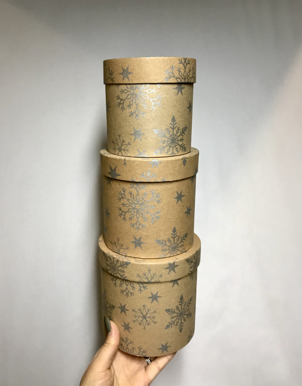 Коробка маленька кругла різнобарвна з кришкою, фото 1