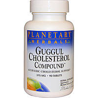 Трифала і Гуггул (Guggul Cholesterol ), Planetary Herbals, 375 мг, 90 табл.