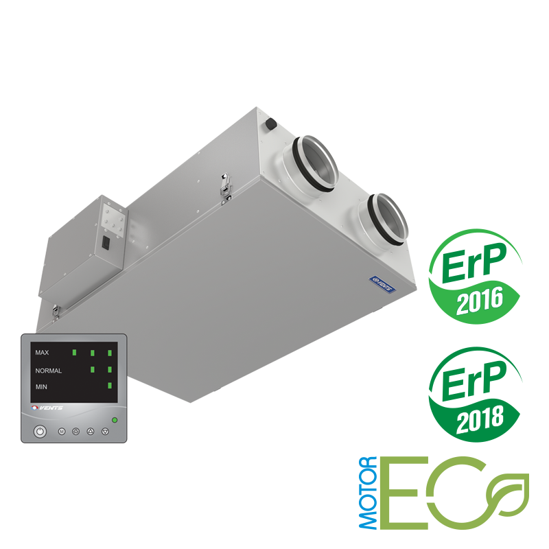 Приточно-витяжна установка з рекуперацією тепла Вентс ВУЕ2 250 П ЄС, фото 1