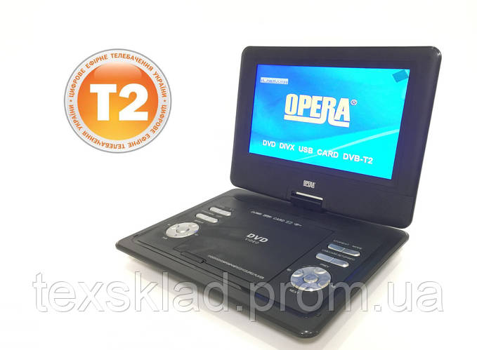 Портативный ДВД плеер с цыфровим T2 тюнером Opera NS-1180 (11"/USB/ТВ ...