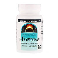 L-триптофан (L-Tryptophan), Source Naturals, 500 мг, 60 таблеток