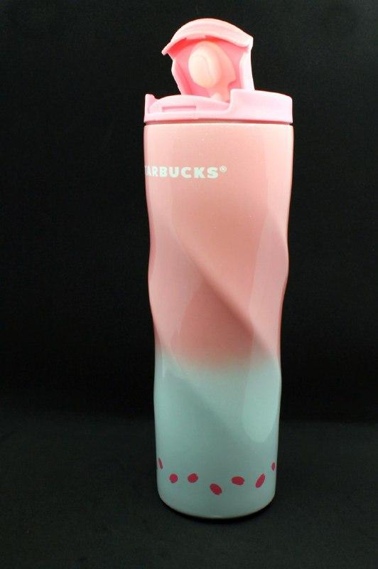 Термокружка Starbucks Термочашка Старбакс EL-502 Spiral Pink 473ml - фото 2 - id-p1089336234