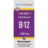 Superior Source, MicroLingual, цианокобаламин B12 1000 мкг, 100 таблеток