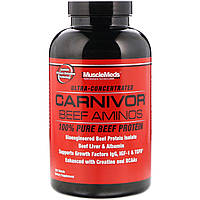 MuscleMeds, Аминокислоты Carnivor Beef, 100% чистый говяжий протеин, 300 таблеток