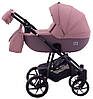 Коляска 2 в 1 Adamex Hybryd Plus BR222 бузкова шкіра (перфорація) - ліловий, фото 3