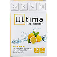 Ultima Health Products, "Граничний восполнитель", порошок електролітів зі смаком лимонаду, 20 пакетиків, 0,12