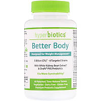 Hyperbiotics, Better Body, Probiotics for Weight Loss Support, 5 Billion CFU, 30 Time-Release Tablets