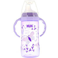 NUK, Велика пляшка для навчання питва, від 9 місяців, дівчинка з джунглів, 1 пляшечка, 10 унцій (300 мл)