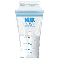 NUK, Seal 'n Go, пакети для грудного молока, 100 стерильних пакетів для зберігання, 6 унцій (180 мл) кожен