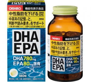 ORIHIRO DHA (780) EPA (80) DPA (18) риб'ячий жир, 180 капсул на 30 днів, фото 1