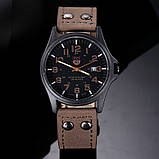 Стильний чоловічий годинник коричневий, фото 3