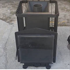 Піч для лазні Ребро 20м3 зі склом 400*400 і виносом