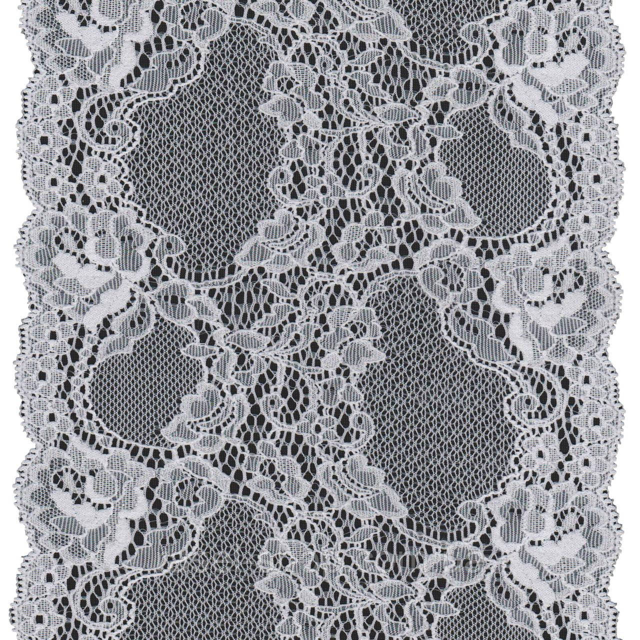 Мереживо стрейч, біле, шир.17 см, No1016, фото 1
