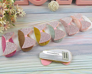 Шпильки для волосся тік-так 9*3 см хутро з вушками 6 шт/уп.