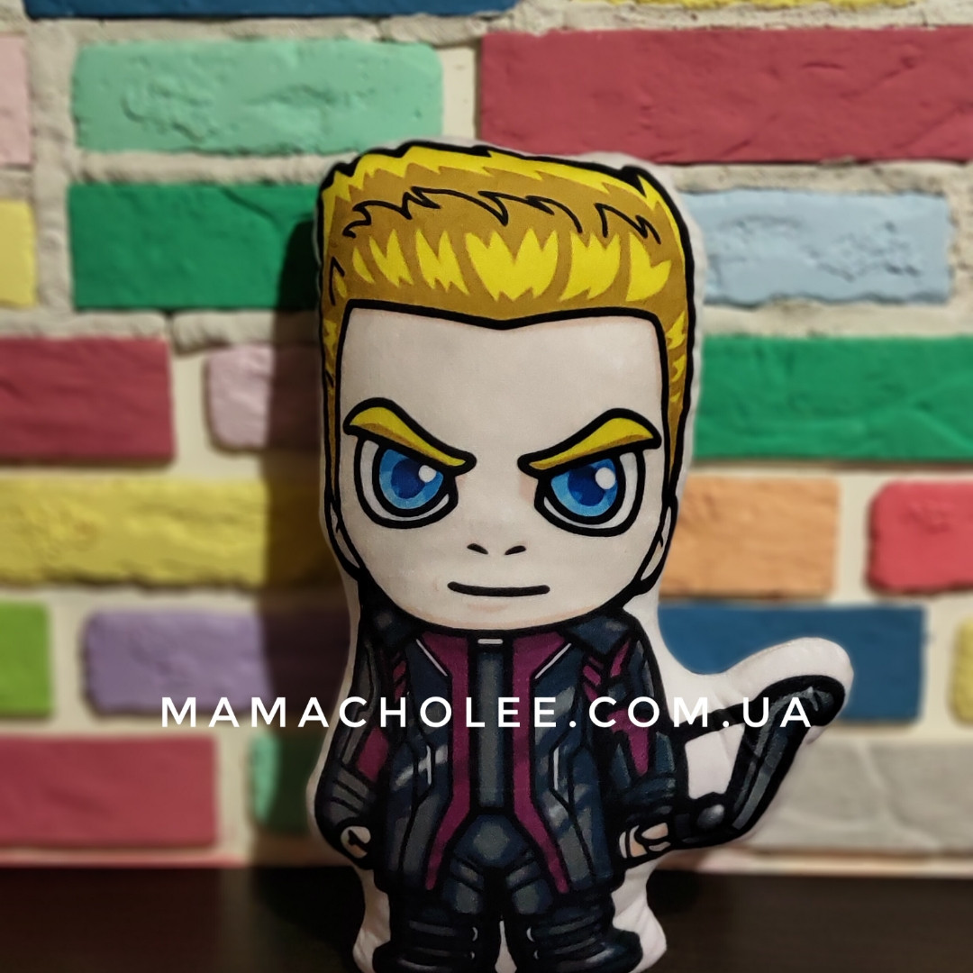 Дитяча декоративна подушка Соколине Око Герої Марвел, фото 1