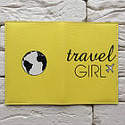 Обкладинка для паспорта Travel girl 5 (жовтий), фото 4