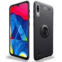 Чохол TPU Ring для Samsung Galaxy A10 2019 / A105 бампер з кільцем Black