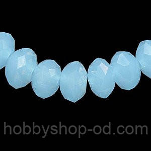 Бусини кришталеві "сфера" 8 мм. блакитний нефрит (72 шт.), фото 1