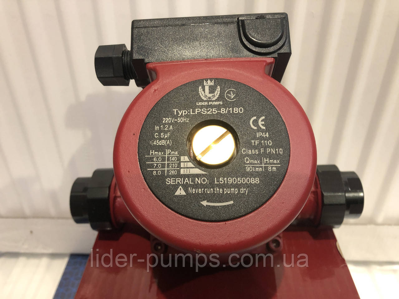 Насос циркуляционный LIDER LPS 25-8S/180 с гайками, фото 1