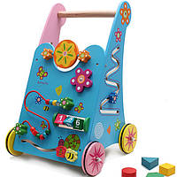 Деревянная игрушка Тележка- ходунки, развивающие товары для детей.