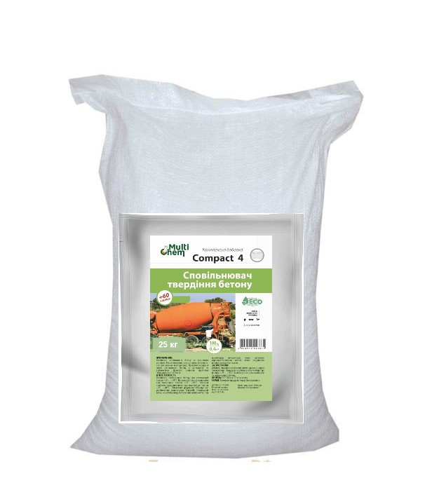Сповільнювач схоплювання бетону Compact 4 25кг