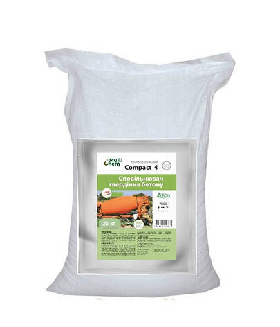 Сповільнювач схоплювання бетону Compact 4 25кг, фото 1