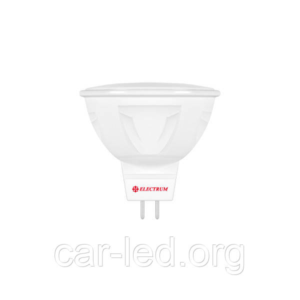 LED лампа Electrum MR16 GU5,3 7W(600Lm) 4000K PA LR-10 220V алюмопласт. корп.