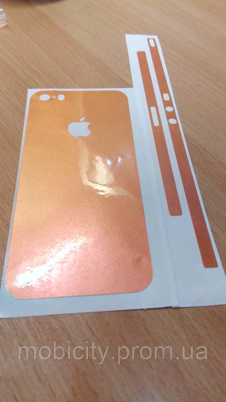 Декоративная защитная пленка на Iphone 5S - оранжевый хамелеон - фото 2 - id-p129007102