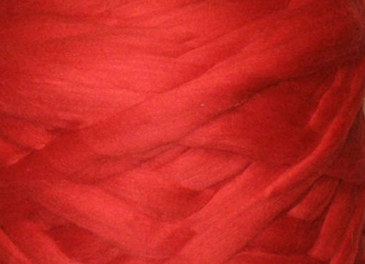 Вовна для валяння австралійська меринос 23 мікрони (10 грамів = 35 см) — вогненно-червона. Фелінг