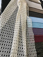 Турецкая ткань для гардин, сетка однотонная