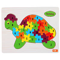Деревянная игрушка Пазл «Черепаха Тортила», 26 дет, развивающие товары для детей.
