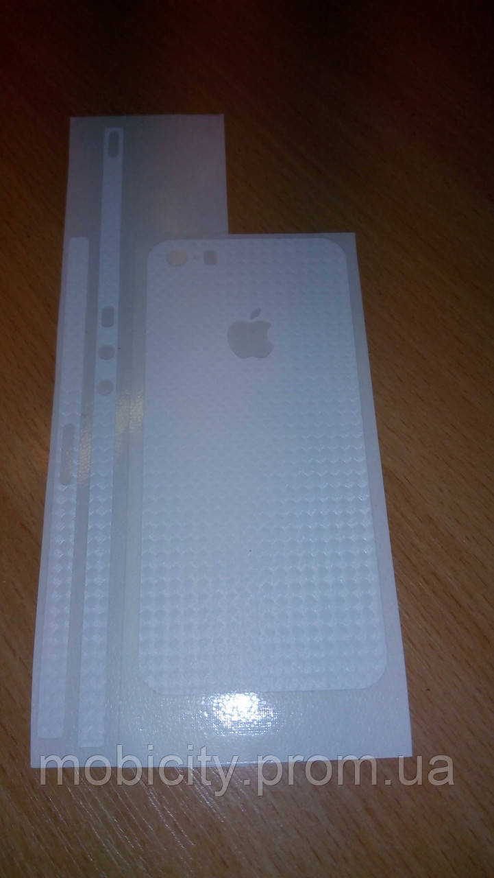 Декоративна захисна плівка на Iphone 5S — білий кубик