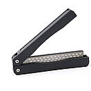 Точилка для ножів складна алмазна двостороння 400 та 600 грит універсальне точило чорна, фото 4