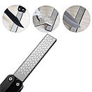 Точилка для ножів складна алмазна двостороння 400 та 600 грит універсальне точило чорна, фото 6