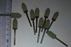 Шліфувальна 8мм вулканітова насадка конічна шпилька 3 мм