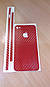 Декоративна захисна плівка на Iphone 4/4S — червоний карбон, фото 2