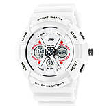 Годинник спортивні Skmei 0966 Dual Time white, фото 6
