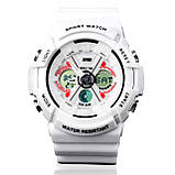 Годинник спортивні Skmei 0966 Dual Time white, фото 8