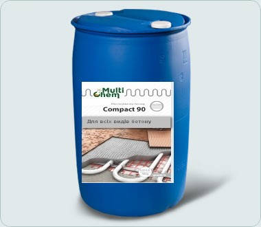 Пластифікатор Тепла підлога Compact 90 Euro для бетону стяжки бочка 200 л, фото 1