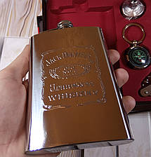 Подарунковий набір для чоловіків на свято, ФЛЯГА - Jack Daniels (Живі фото), фото 3