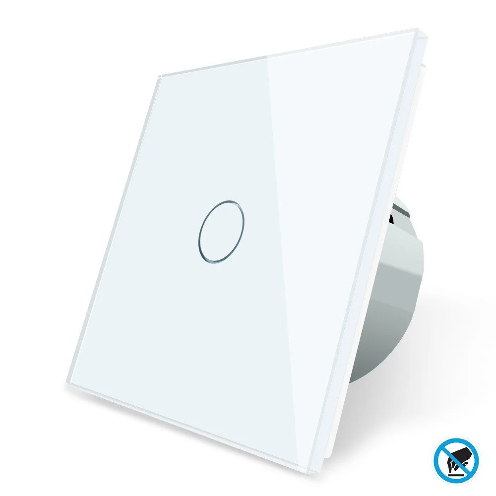 Сенсорний безконтактний вимикач Livolo 1-канальний Білий, фото 1