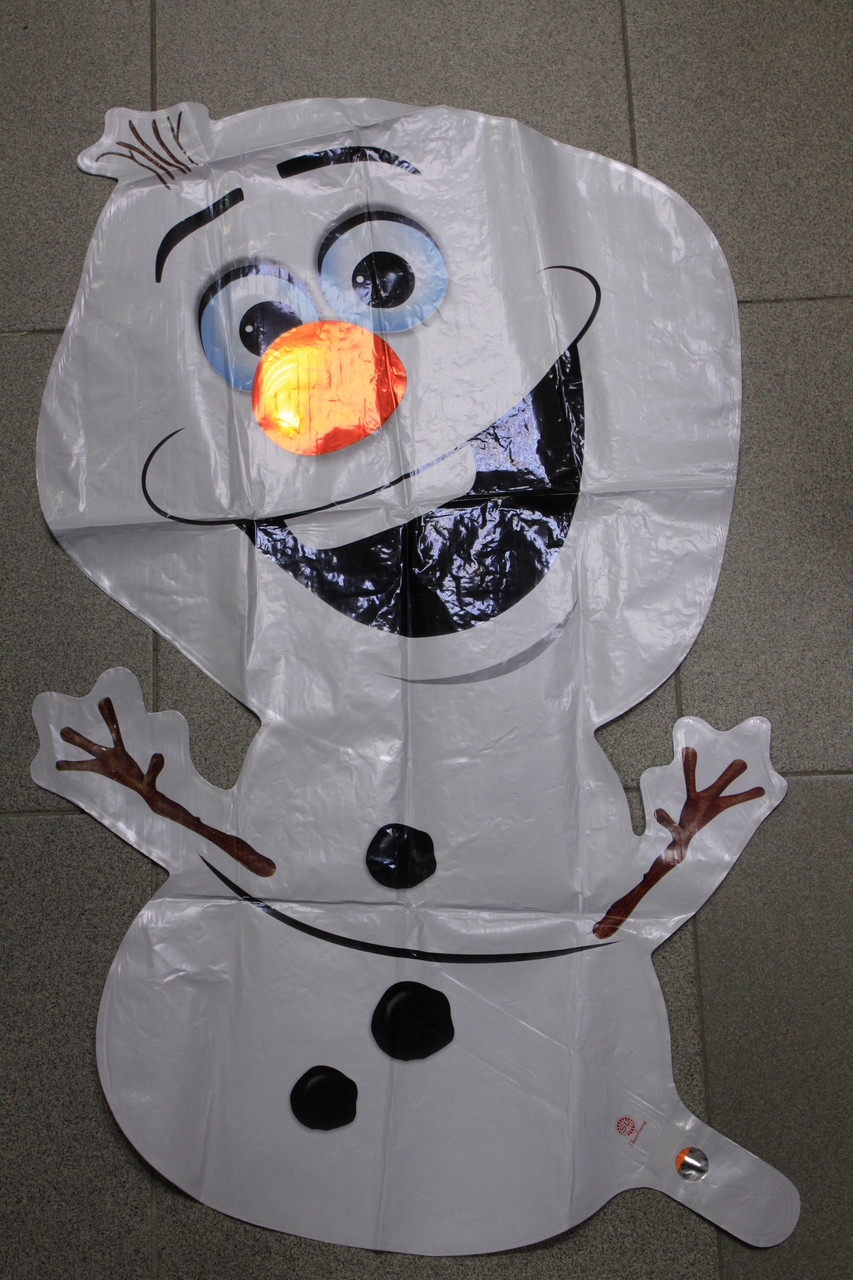 Фольгированный воздушный шар фигурный снеговик Олаф - фото 1 - id-p1089947797