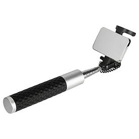 Монопод палиця для селфі Monopod V8 Mirror з дзеркалом + кнопка через 3,5, Чорний