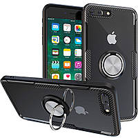 Чехол Crystal для Iphone 7 Plus / Iphone 8 Plus бампер противоударный Transparent Black