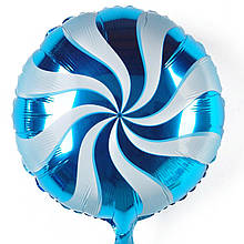 Шар фольгированный Леденец голубой Китай, 45*45 см 1527