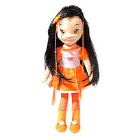 Мягкая яркая кукла Барбара в оранжевом платье 45 см Копица 00417-18
