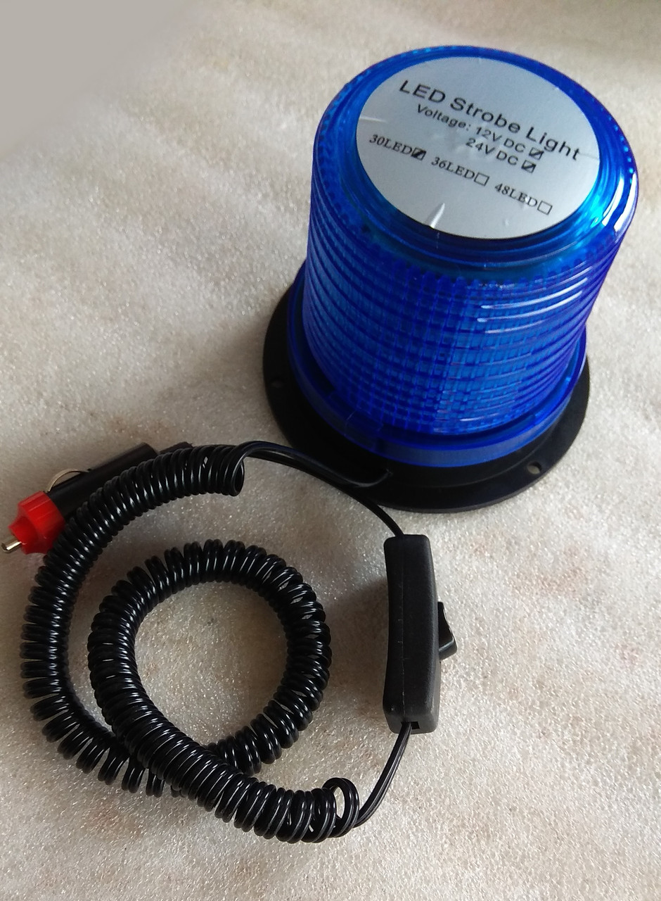 Мигалка Led діодна синя на магніті 12v, 24v