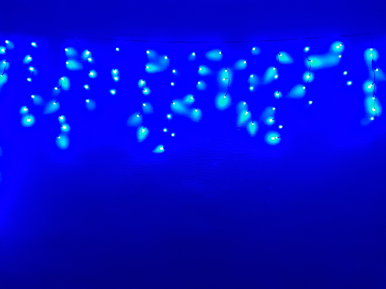 Гірлянда бахрома світлодіодна 3*0.5 м, 144 синя led