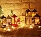 Ліхтарик декоративний Різдвяний Сніговик Бронзовий, фото 3