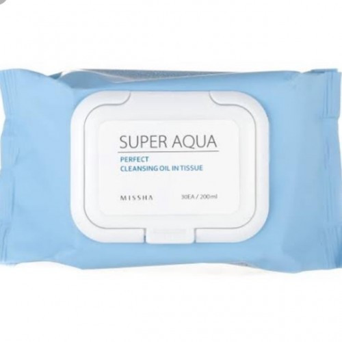 Очисні серветки з гіалуроновою кислотою Missha Super Aqua Ultra Hyalron Cleansing Water Wipes 30 шт.